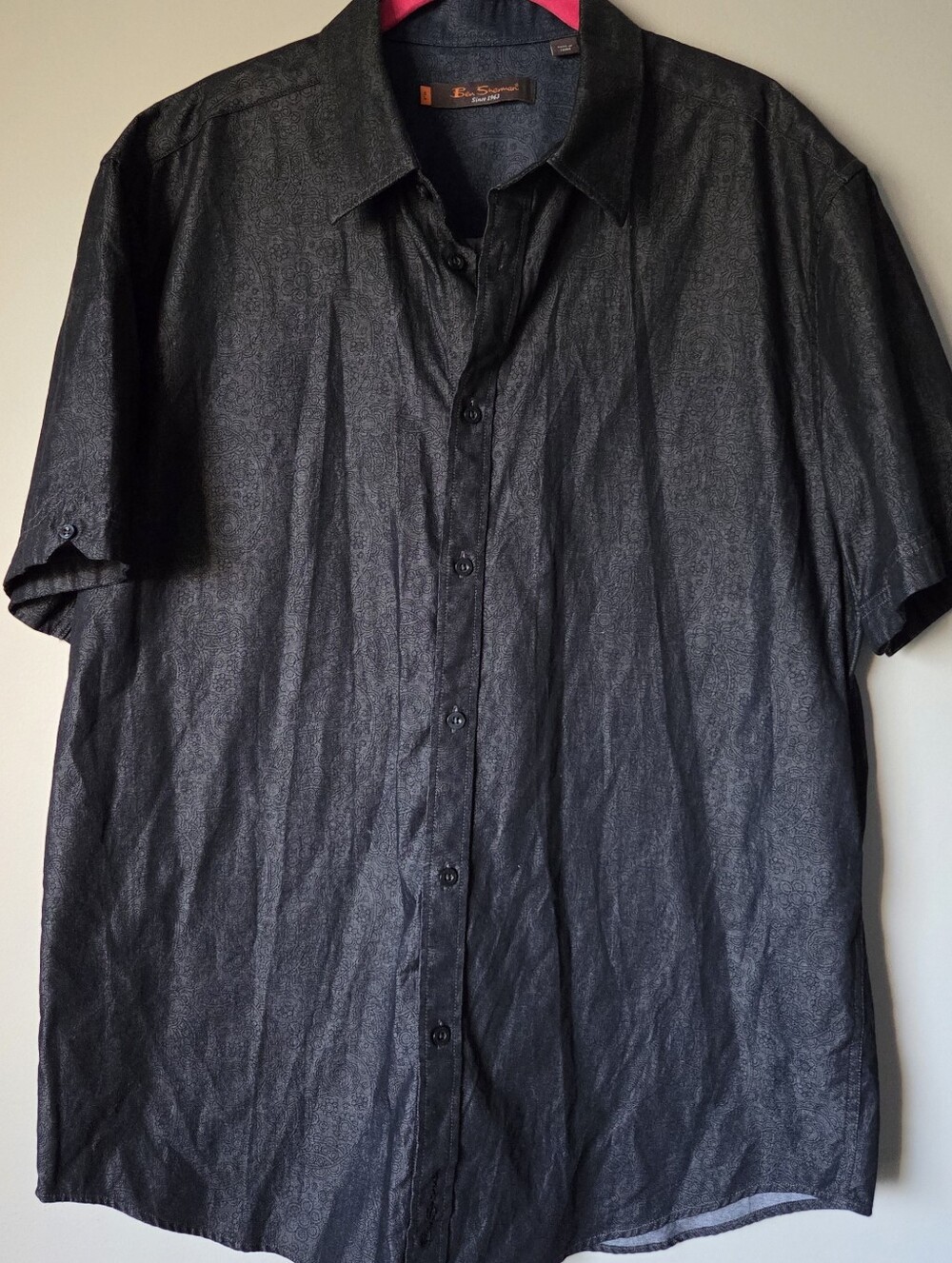 Ben Sherman Dark Charcoal Short-Sleeve Button-Down Shirt